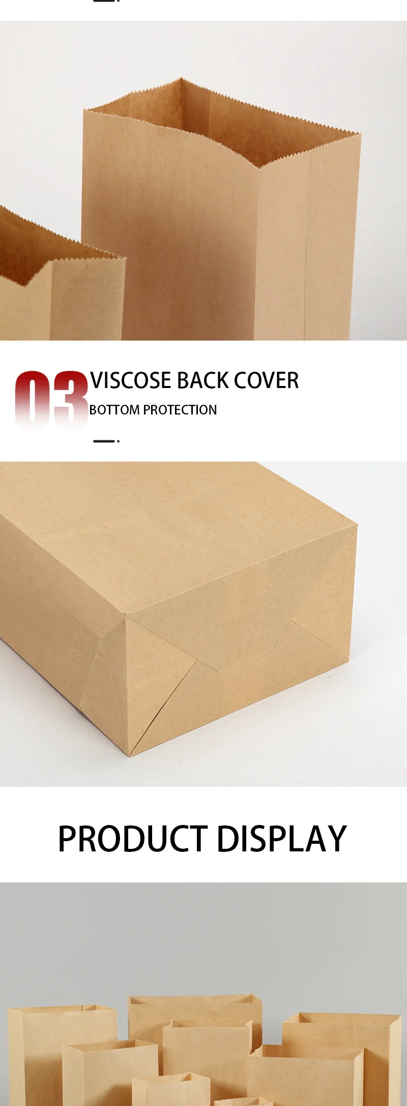Wholesale Kraft Paper Bags Food Small Gift Sandwich Bread bag Hamburger Baking Takeaway Pouches Lunch Grocery Packaging Bag