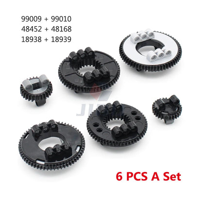 MOC Bricks Technical Accessories Gear Pin Axle Link Turntable Linear Actuator Compatible All Brands High-Tech Building Block Toy