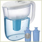 10-Cup Water Filter Pitcher with 2 Longlast Filters, Electronic Filter Change Reminder, Compatible with Brita Pitcher