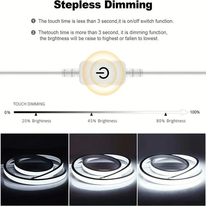 LED Strip Lights 5V USB 1-5M Neon Lights Strip Flexible Waterproof Touch Motion Sensor Switch for Bedroom TV Backlight  Lighting