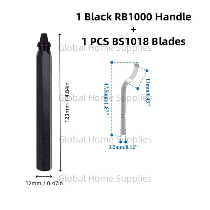 Deburring Tool Set RB1000 with Swivel Blades 1 or 11 PCS BS1010 BS1018 BK3010 BS3010 Metal Handle Deburr Tool Edge Burr Remove