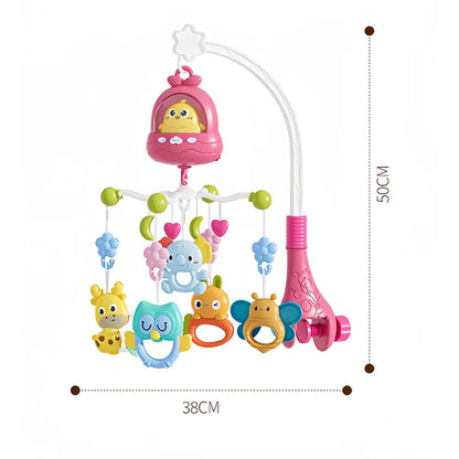 360° Bird Musical Remote Control Baby Crib Mobile Rotating Soft Light Bed Bell Toy Timing Hanging Infant Newborn Bedside Gift