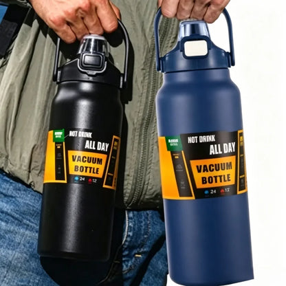 1.5L Large Capacity Stainless Steel Thermos Bottle, Portable Vacuum Insulated Water Tumbler