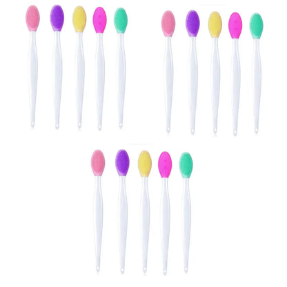 1-20pcs Beauty Skin Care Wash Face Silicone Brush Exfoliating Nose Clean Blackhead Removal Brushes Tools With Replacement Head