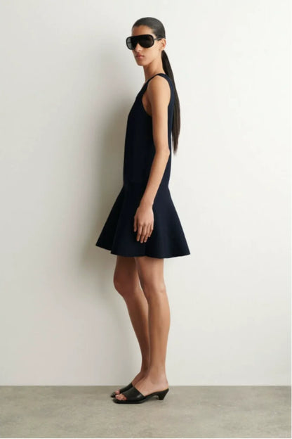 XIMIAN APPAREL 2026 YAZHIMEI Traf Cos Spring New Style of Women's Casual Standard Style Black A-Line Knitted Mini Dress