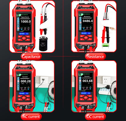 TOOLTOP Network Cable Tester 4 in 1 Multi-function Fiber Optical Power Meter Visual Fault Locator noise-free LAN Line Tracking
