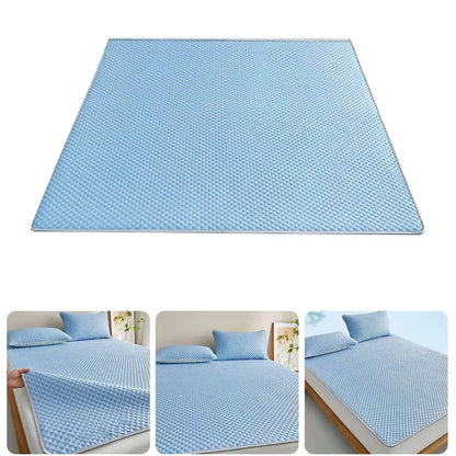 Breathable Cooling Mattress Skin-friendly Washable Summer Sleeping Mat Comfortable Soft Ice Silk Bed Mat Pad For Adult Kids