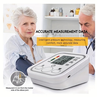 Tensiometer Heart Rate Pulse Meter BP Monitor Healthy Digital Arm Blood Pressure Meter Cuff Medical Automatic Pressure Tonometer