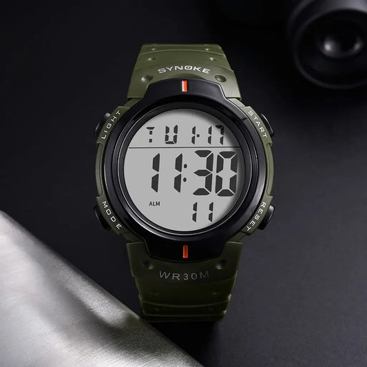 SYNOKE Outdoor Sport Watch 30M Waterproof Digital Men Fashion MultiFunction Waterproof Digital Watch Men
