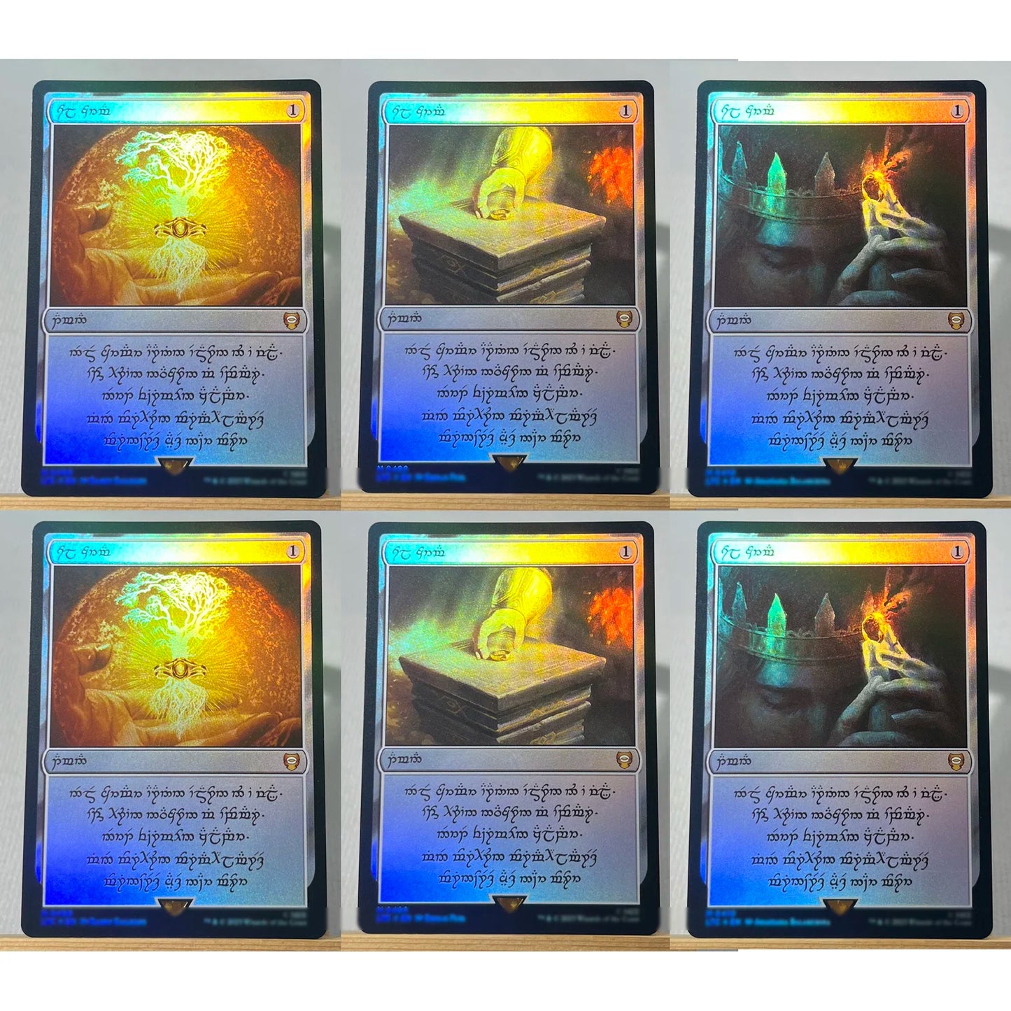 LTR FOIL3-01 Tcg proxy magic cards The One Ring Dawn of a New Age Shadow of the Enemy Hew the Entwood gather
