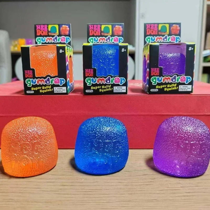 Schylling Mini Candy NeeDoh Gumdrop Brinquedo Sensorial Macio Anti-stress Bola de Apertar Caixa Surpresa