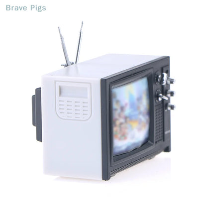 Mini Retro TV Miniature Ornaments DollHouse Toy Ornaments 5.7 * 2.4 * 3.4cm