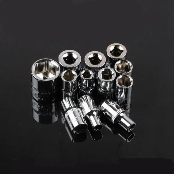 Portable 12PCS Bike Repair Tool Kit Multifunction Socket Wrench Set for Motorcycle Auto Boat Hardware Repair