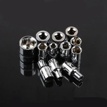 Portable 12PCS Bike Repair Tool Kit Multifunction Socket Wrench Set for Motorcycle Auto Boat Hardware Repair