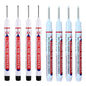 8Pcs/Set 20mm Deep Hole Long Nib Head Markers For Metal Perforating Pen Waterproof Bathroom Woodworking Decoration Multi-Purpose