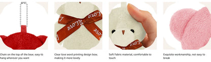 18-90Pcs Mini Teddy Bear Toy Plush Stuffed Bear Doll for Keychain Craft DIY Accessory Birthday Gifts Party Favors Supplies 4.7in