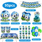 Blue Football Birthday Party Decoration Soccer Birthday Party Plate Cup Napkins Cotillon Birthday Soccer Star Happy Birthday Set