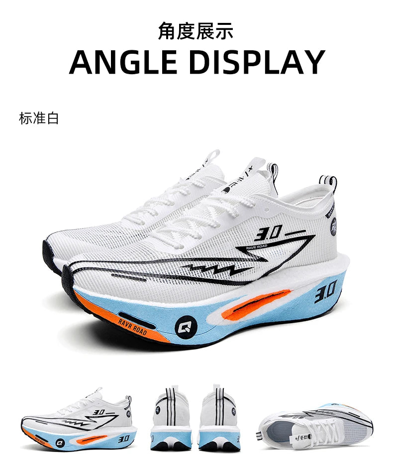 Couple Breathable Mesh Carbon Board Shoes, Student Sports Exam Shoes, Chunta Ultra Light Rebound Marathon Running Shoes