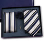 Elegant Ties For Men Classic Paisly Neck Tie Pocket Square Brooch Set With Gift Box Mens Business Wedding Suit Accessories