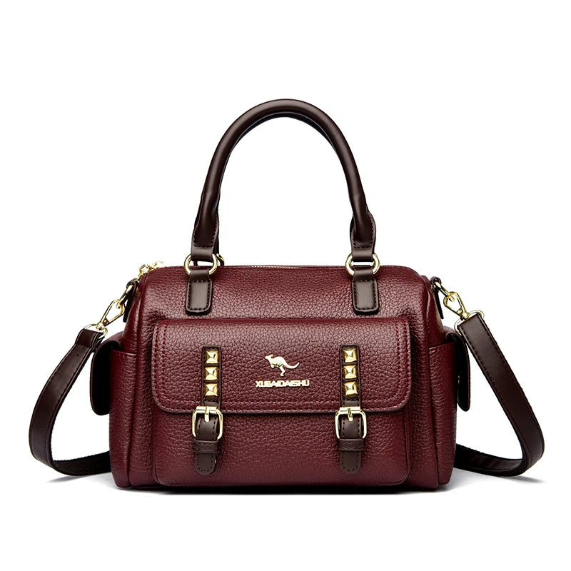 Luxury Designer Soft Leather Shoulder Crossbody Messenger Bags for Women 2026 High Quality Casual Ladies Purses and Handbags