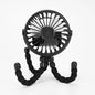 HOMEFISH Portable Baby Stroller Fan Oscillating Clip-on Mini Fan USB Battery Operated with Flexible Tripod for Pram Car Seat