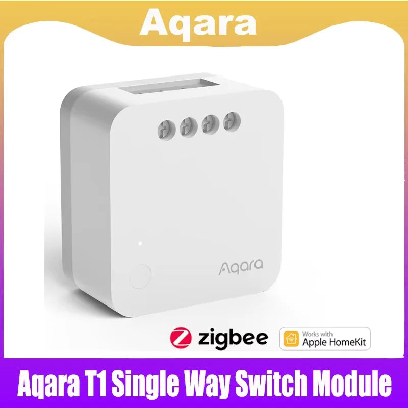 Aqara T1 Single Way Control Module Zigbee 3.0 Wireless Relay Controller 1 Channel With/No Neutral Remote Work with Apple Homekit