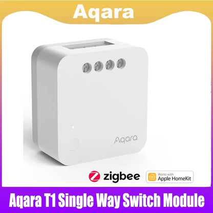 Aqara T1 Single Way Control Module Zigbee 3.0 Wireless Relay Controller 1 Channel With/No Neutral Remote Work with Apple Homekit