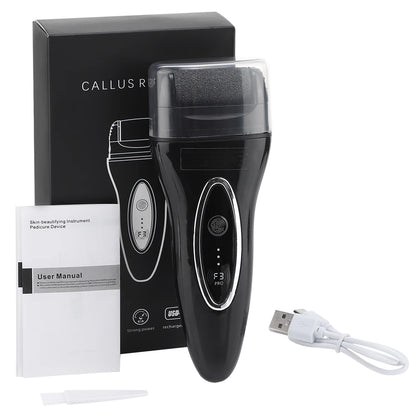 Rechargeable Electric Foot Grinder for Thick Faux Leather USB Personal Care Tool with Interchangeable Heads Grooming Tool