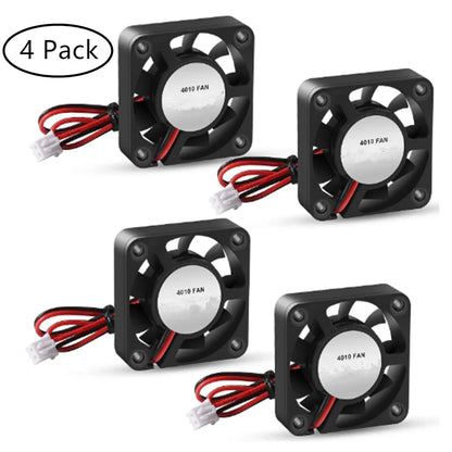 4PCS 3D Printer Cooling Fan 4010 Blower 40X40 X 10mm Hydraulic Bearing Brushless DC 12v 24v Cooling Fans for 3D Printer
