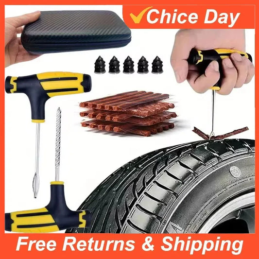 Car Tire Repair Kit with Drill Bit and Storage Bag. Motorcycle and Truck Tire Repair Tools. Quick Tire Repair Amagi