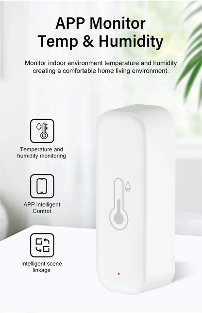 Tuya WiFi Temperature and Humidity Smart Home Thermometer Hygrometer APP Remote Alarm Work with Alexa Google Home