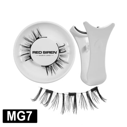 5 Magnets Glue Free Magnetic Lashes 3D Fluffy Faux Mink False Eyelashes With Mirror Case & Applicator