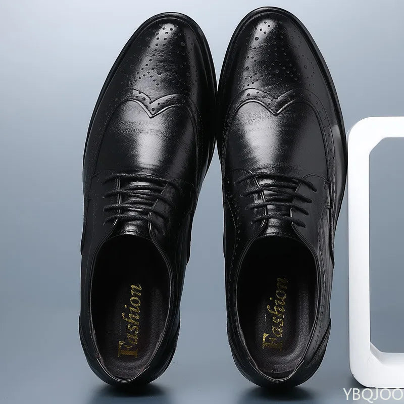 Large size fashionable men's office formal shoes low cut daily comfortable pointed multifunctional men's wedding men's shoes