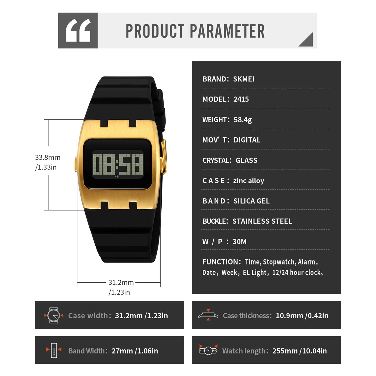 SKMEI Creative Stopwatch Waterproof Electronics Watches Sports Digital Wristwatches For Men Women Alarm Date Watch Reloj Hombre