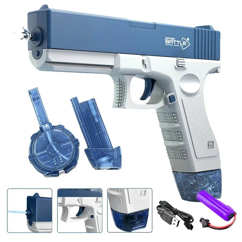43cm Electric Water Guns for Adults Powerful Squirt Automatic Water Suction Water Blasters Outdoor Beach Toy for Boys Kids Gift