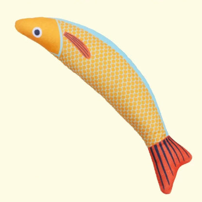 Cat Toys Saury Fish Crinkle Sound Plush Peyt Toys Interactive Cat Kicker Toy Teeth Grinding Cat Kitten Catnip Toys
