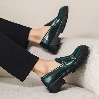 DIMANYU Men's Loafers Pointed Toe 2026 New Autumn British Style Slip-On Casual Thick-Soled Large Size Moccasins