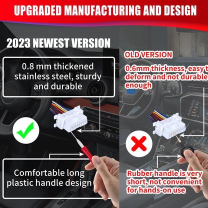 21Pcs Car Terminal Removal Tool Kit Auto Cable Plug Remove Puller Electrical Wire Crimp Connector Pin Extractor Disassembly Tool