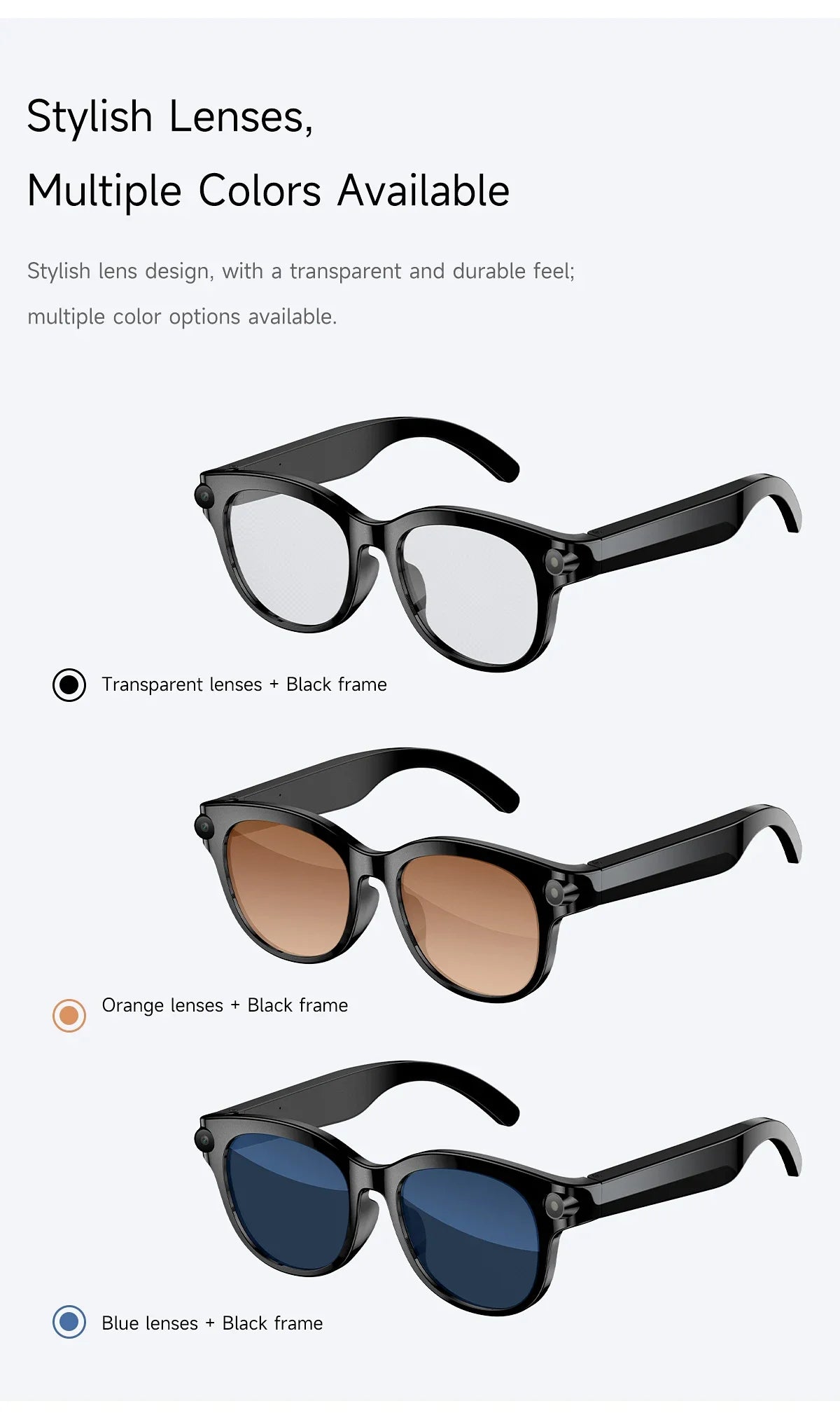 Lenovo Smart AI Glasses 8K 1600W Camera Record Bluetooth Calling Music Player Sunglasses Color Change AI Translation Glasses Men