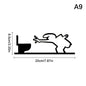 La Linea Minimalist Line Art Car Sticker Bumper & Window Door Wall Decal With Cartoon Character Design Home Car Decoration