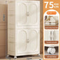 Foldable Baby Closet Plastic Infant Wardrobe Children's Clothing Storage Cabinet for Home Bedroom No Installation Needed