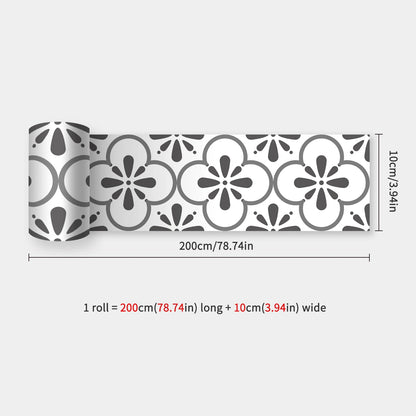 10x200cm Baseboard Sticker Moroccan Mosaic Tile Style Wall Border Sticker DIY Kitchen Bathroom Decoration Waistline Wall Sticker