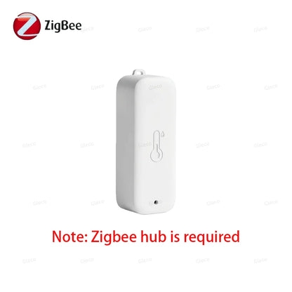 Smart Home Zigbee Temperature Humidity Sensor Waterproof Tuya APP Remote Monitor Thermometer Hygrometer With/without LCD for Z2M