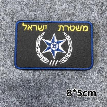 Israeli Army Forces Flag Tactical Patch for Clothes Hook&Loop Embroidery Morale Badge Paramedic Israel Outdoor Backpack Sticker