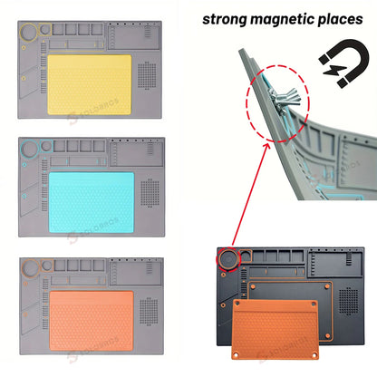 Repair Pad Insulation Heat-Resistant Soldering Station Silicon Soldering Mat Work Pad Desk Platform for BGA Soldering Station