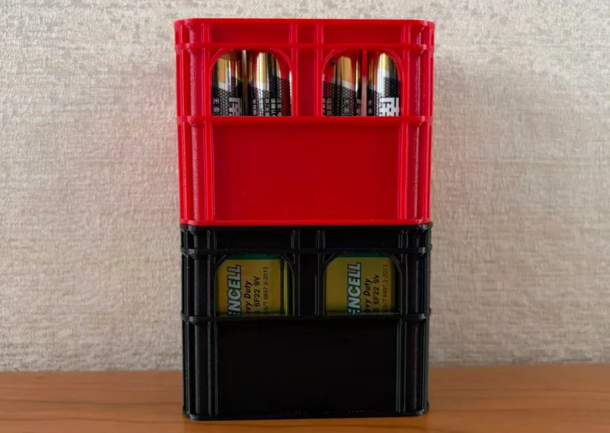 3D Printed Battery Storage Box DIY Beer Box No. 5 Aa No. 7 Aaa 9V Battery Stackable Storage Basket Storage Box