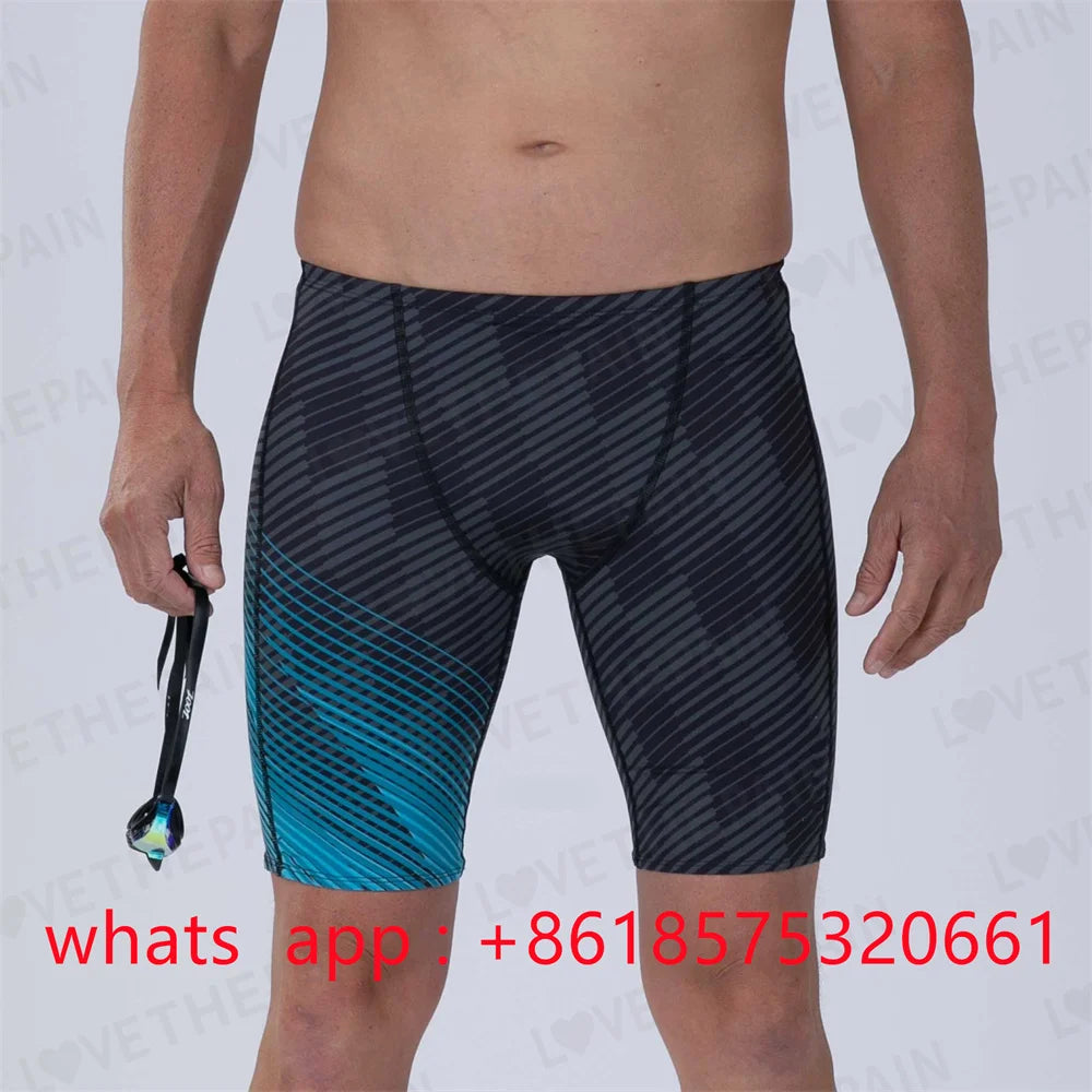 Zootekoi Mens Swimming Trunks Beach Surf Tights Shorts Endurance Athletic Training Quick Dry Jammer Diving Surfing Swimwear 2023