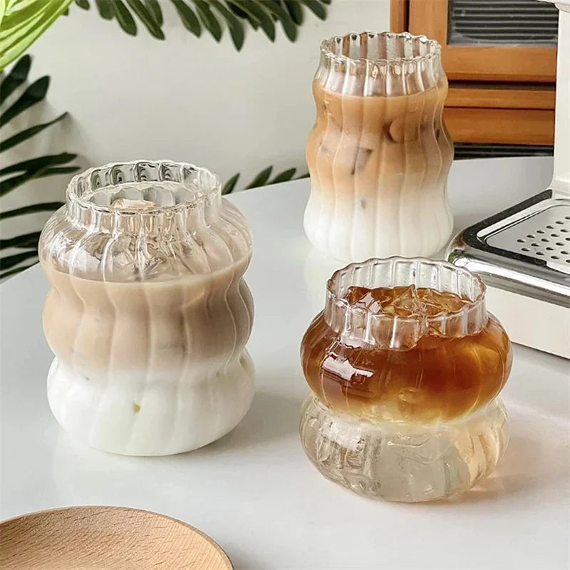 Creative Glass Cup Transparent Heat-resistant Tumbler Juice Milk Coffee Mug Home Water Glasses Beer Cocktail Glasses Drinkware