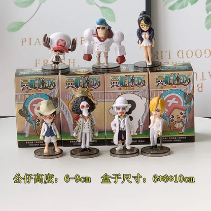 6 pcs anime action figure set PVC Luffy new action model collectible decoration doll kids toys for Christmas gifts