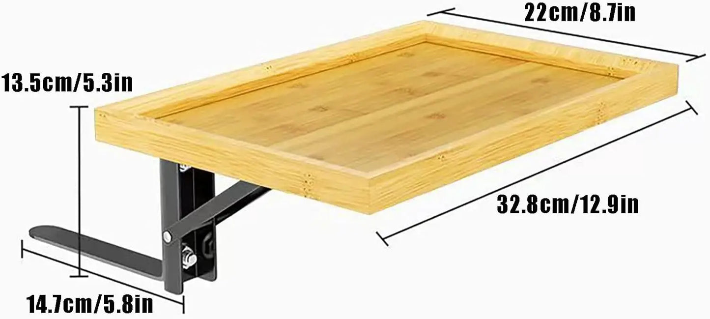 Foldable Bedside Shelf Bed Table Shelf for Top Bunk Bed Side Table Tray for College Dorm Room Loft Nightstand Organizer Tray